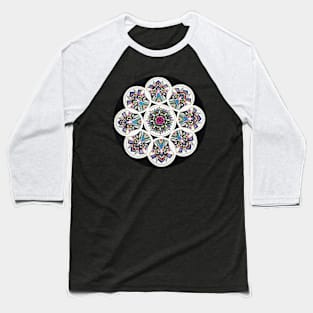 Colorful Mandala Baseball T-Shirt